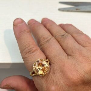 Citrine gold plated or 14k